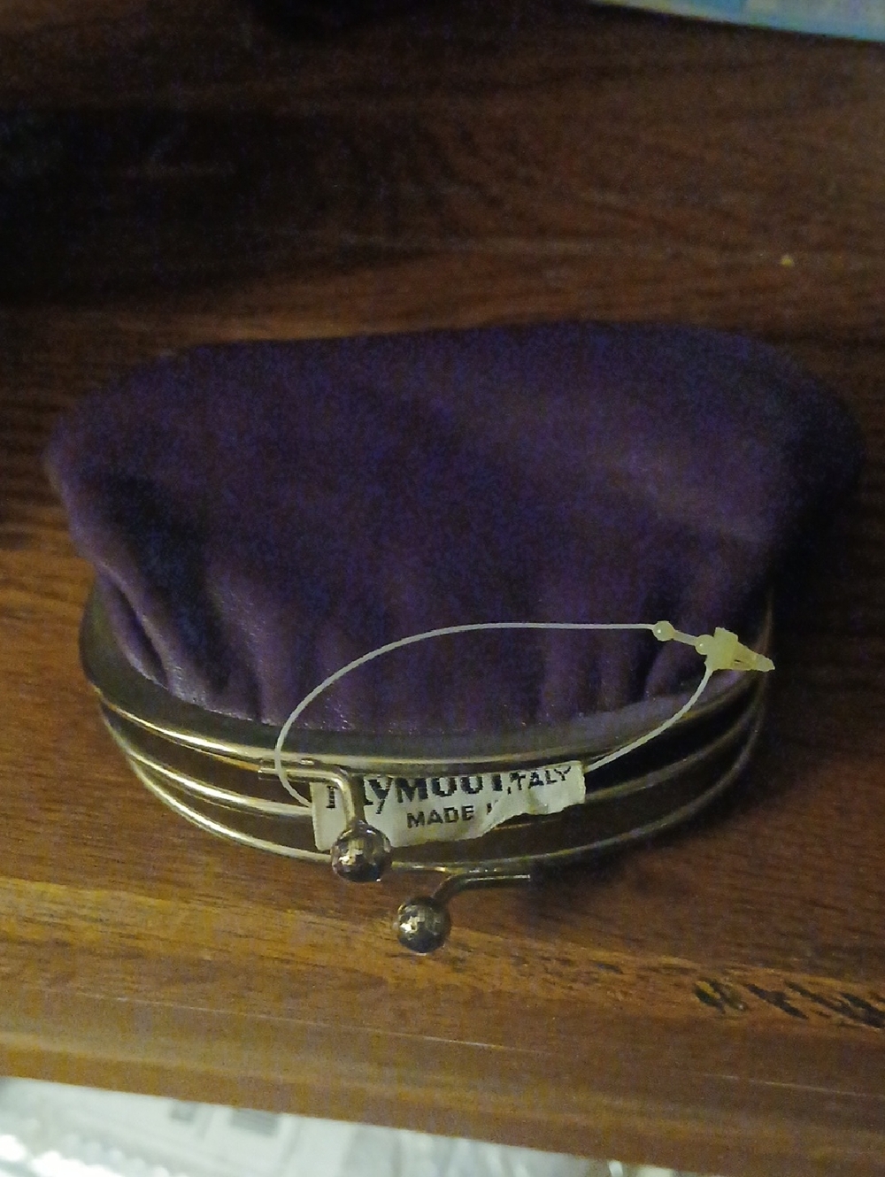 Plymouth Coin Purse Italy Made Metal Vintage